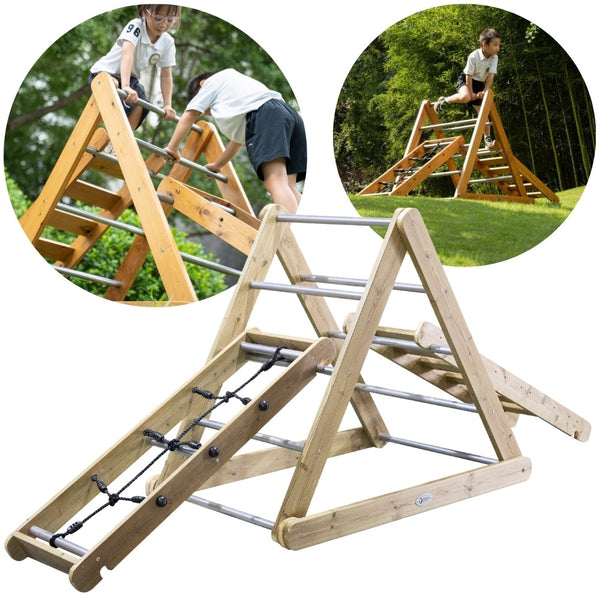 CLASSIC WORLD EDU Drewniany Plac Zabaw XL Zestaw Drabinka Montessori do Wspinaczki