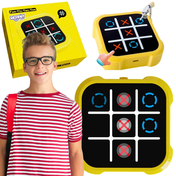 WOOPIE Gra Elektroniczna Kółko i Krzyżyk Logiczna Edukacyjna 4 Tryby Gry