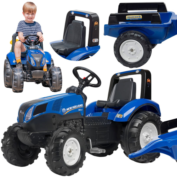 FALK Traktor na Pedały New Holland T8 z Przyczepą 3-7 lat