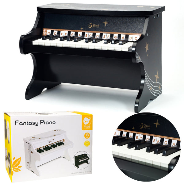 CLASSIC WORLD Pianino Czarne Drewniane Fantasy
