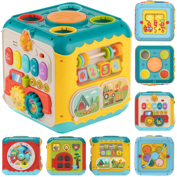 WOOPIE BABY Wielofunkcyjna Kostka Aktywności Montessori 6w1 - 18m+