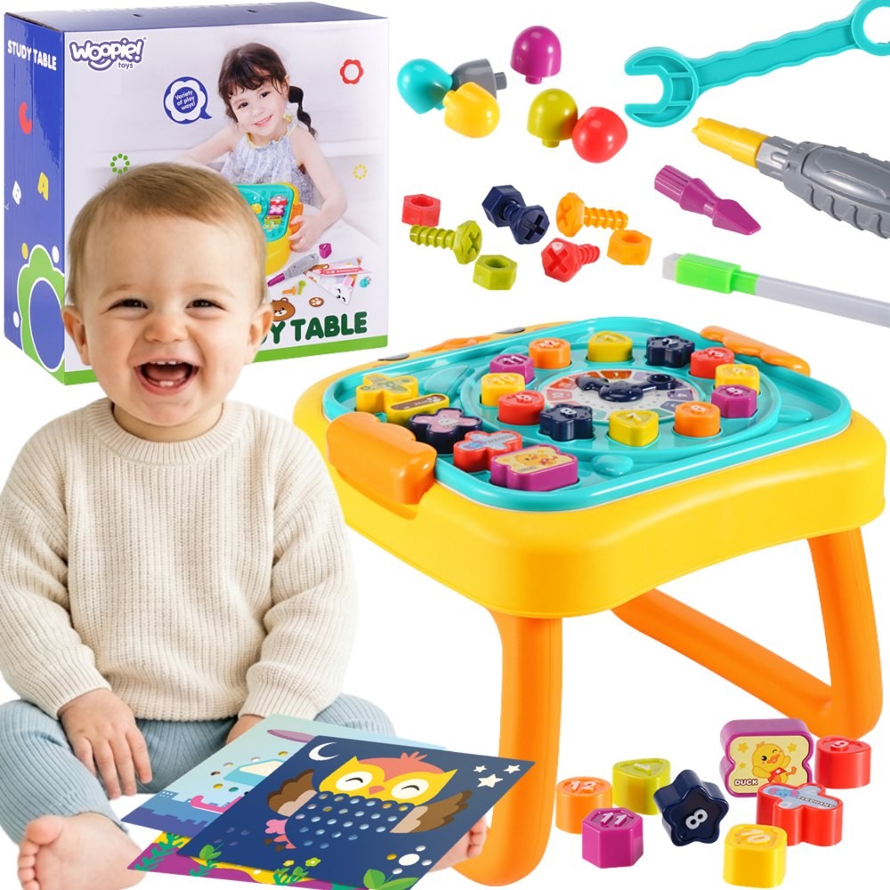 WOOPIE Interaktywny Stolik Edukacyjny Warsztat i Tablica 3w1