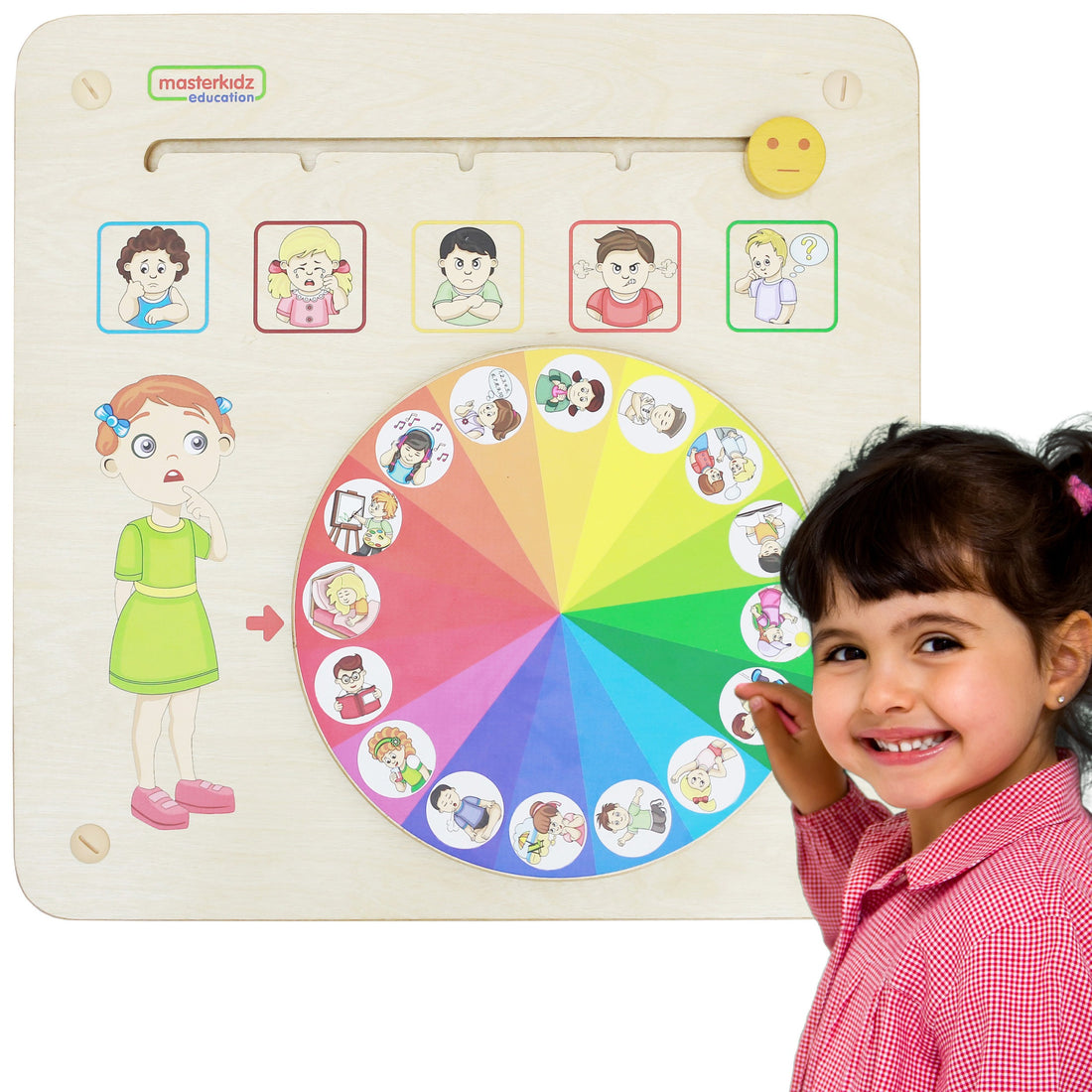 MASTERKIDZ Tablica Edukacyjna Nauka Emocji Zarządzanie Emocjami Montessori