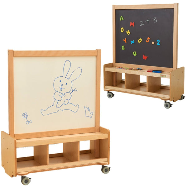MASTERKIDZ Dwustronna Tablica Kredowa i Magnetyczna Do Pisania