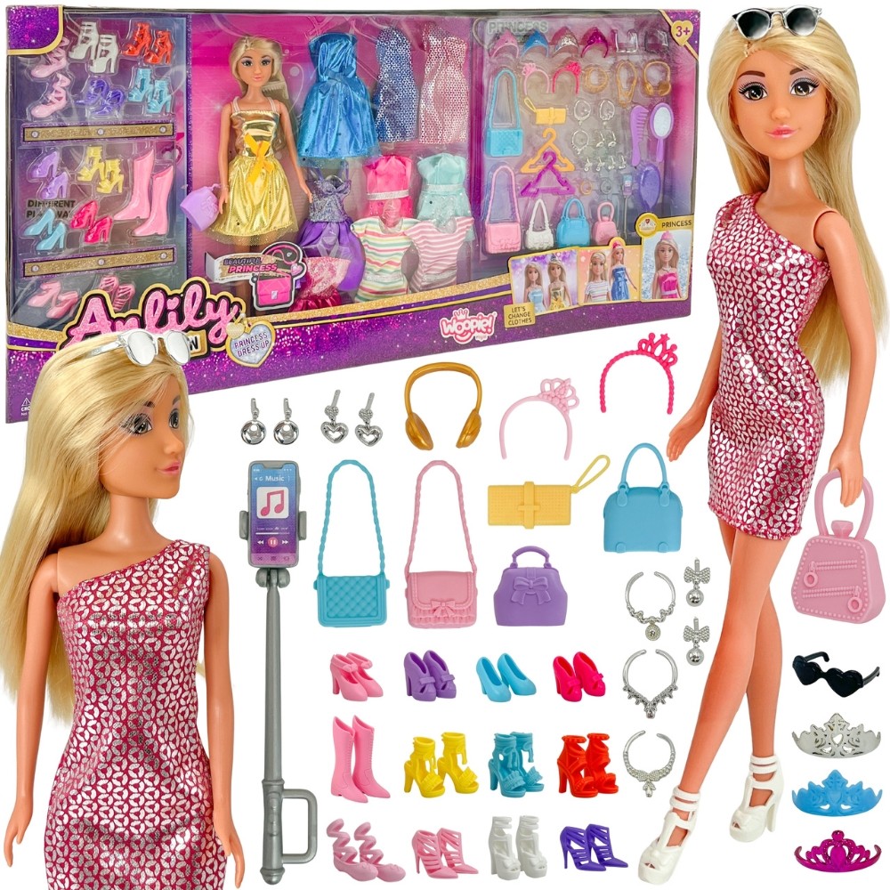 WOOPIE ROYAL Lalka Lili Modelka Stylistka Modowa z Akcesoriamii