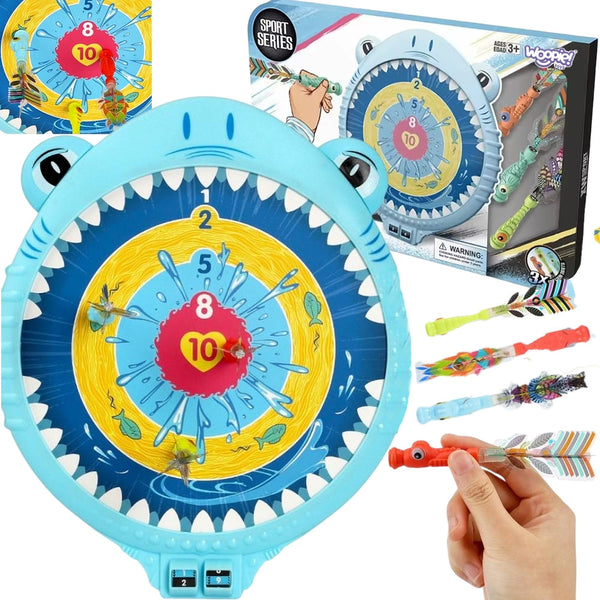 WOOPIE Magnetyczna Gra w Rzutki Bezpieczna Dart Tarcza Wesoły Rekinek