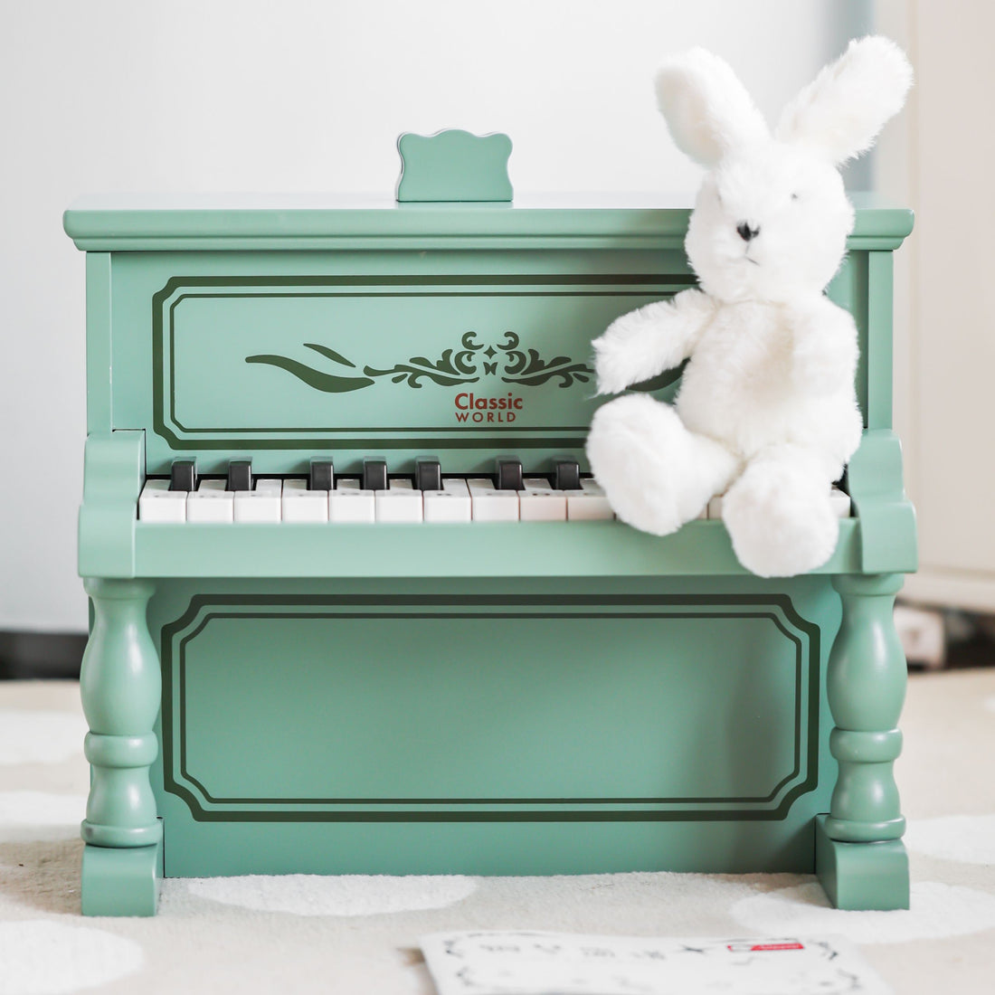 CLASSIC WORLD Pianinko Vintage + Książeczka do Nauki